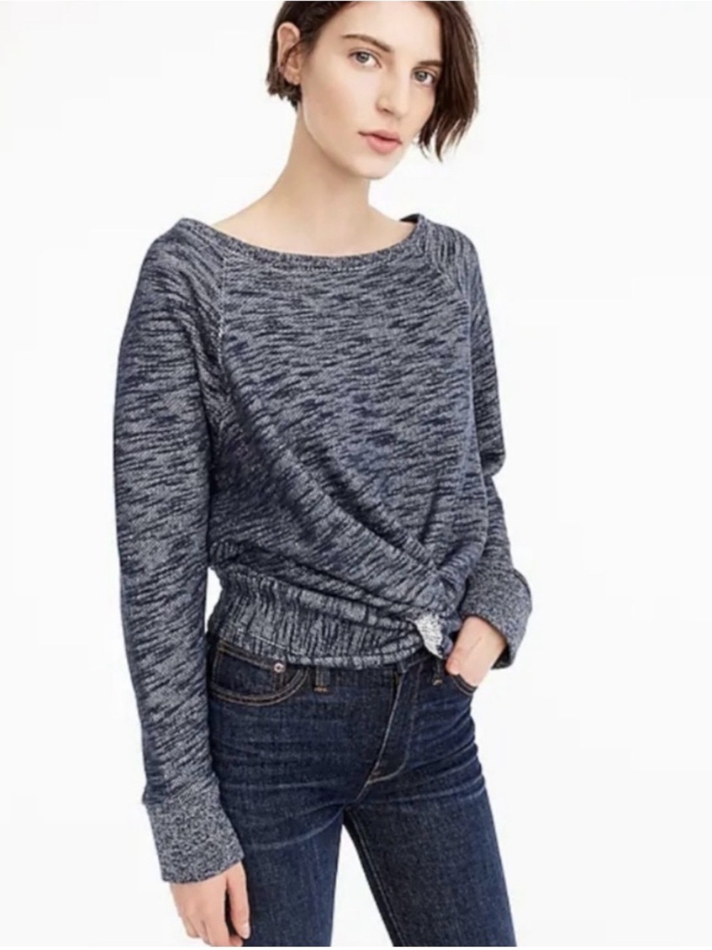 J. Crew Twisted Front Sweatshirt Top Size Small/Medium